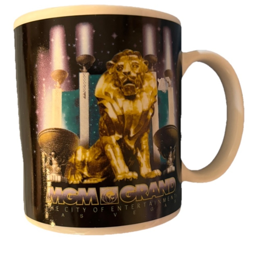 Las Vegas Strip MGM Grand New Hotel Exterior Lion Souvenir Coffee Cup Mug